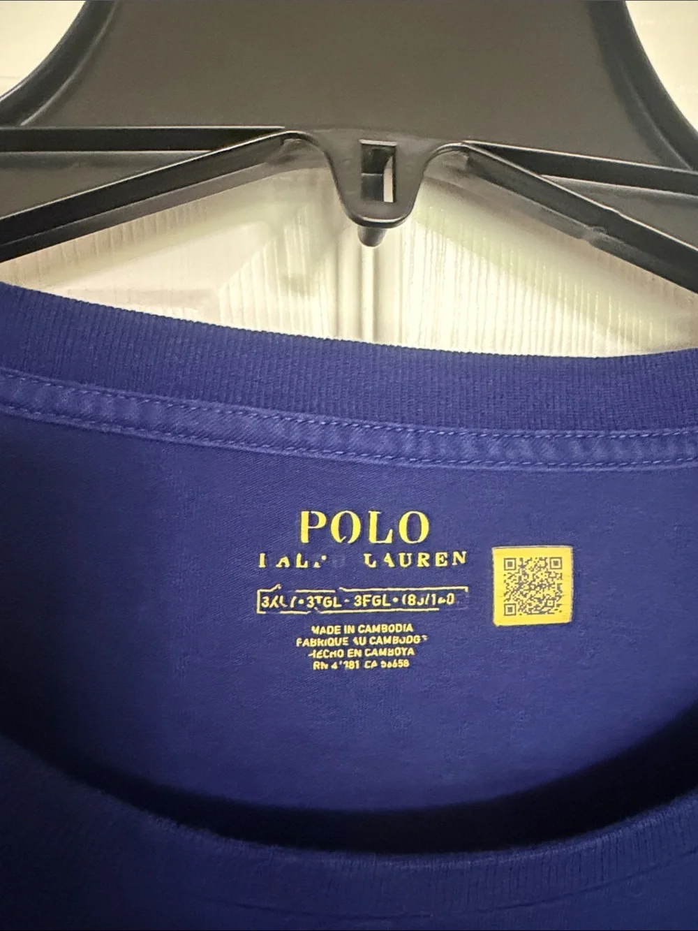 Polo by Ralph Lauren Men’s Short Sleeve Crew Tee in Deep Blue with Yellow Pony